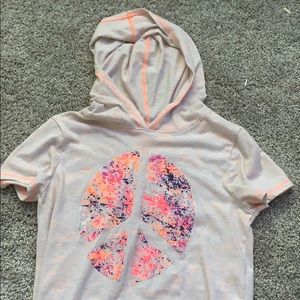 Peace sign shirt with hoodie